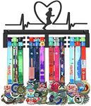 GENOVESE Medal Hanger for Running,Marathon Medals Display Rack,Black Sturdy Steel Metal Holder,Wall Mount Over 50 Medals