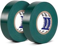 Green Electrical Tape PVC Vinyl - 2 Pack 3/4 In 60 Ft Heavy Duty Premium Electric Tape Flame Retardant Waterproof Strong Adhesive For Professional Grade General Purpose Home Vehicle Wiring Insulating