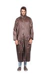 Duckback Solid Unisex Polyester Rain Coat (Brown, Large)