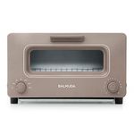 BALMUDA The Toaster | EU VERSION - 220v & Type C Plug| Steam Oven Toaster | 5 Cooking Modes - Sandwich Bread, Artisan Bread, Pizza, Pastry, Oven | Compact Design | Baking Pan | Taupe