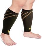 Calf Compression Sleeve for Men & Women –Leg Compression Sleeve for Shin Splint Relief, Leg Cramps, Varicose Vein Compression Leg Sleeve, Calf Sleeves for Runners -Copper Infused Nylon 20-30mmHg, 2XL