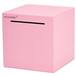 HCHANGEN Piggy Bank for Adults Must Break to Open Unbreakable Piggy Bank Made of Stainless Steel Indestructible Piggy Banks Money Savings Bank for Cash (Pink, 4.72inches)