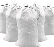 DURASACK Heavy Duty Sand Bags with Tie Strings Empty Woven Polypropylene Sand-Bags with 1600 Hours of UV Protection, 14x26 inches, White, Pack of 20