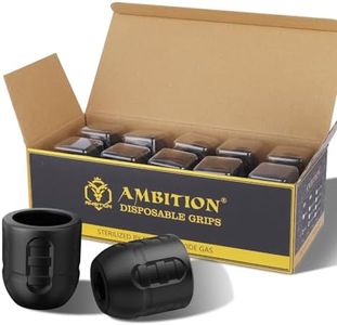 Ambition Soldier P1 Disposable Tattoo Grips-20Pcs 32mm Professional Tattoo Rubber Grip Cover with Click Adjust System Supply for Rotary Soldier,Vibe,Ninja,Zetton,Torped & Lutin Tattoo Pen Machine Gun