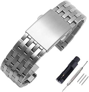 Choco&Man US Luxury Black White Blue Pink Ceramic Watch Band Stainless Steel Watch Bracelets Deployment Clasp Metal Watch Strap Removable Links for Men Women