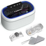 Ultrasonic Jewellery Cleaner for Silver, Gold, Diamond Ring, Earring, Necklace, 550ML Ultrasonic Cleaner with Digital Timer & Adjustable Power, 45KHz Sonic Cleaner for Eyeglass, Retainer, Watch, Coin