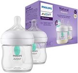 Philips Avent Natural Response Baby Bottle - 2X 125ml Baby Milk Bottle with AirFree Vent, BPA Free for Newborn Babies Aged 0 Months+ (Model SCY670/02)