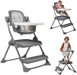 The First Years 2-for-1 Baby High Chair and Toddler Tower - Convertible Baby Chair to Toddler Step Stool - High Chairs for Babies and Toddlers - Toddler Kitchen Step Stools - For Mealtime and Playtime