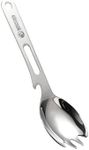 Mountain Grillers Stainless Steel Spork Silver - Camping Spork - 2-in-1 Spoon and Fork Utensil - Durable Spork - Cutlery for Exploring, Hiking, Picnics or Travel - Set of 1