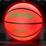 GlowCity LED Light-Up Basketball – Size 5, 27.5 inch, Ideal for Youth & Pre-Teen Night Games – Impact Activated Glow-in-The-Dark Fun, Nylon Wound Durability, Batteries Included