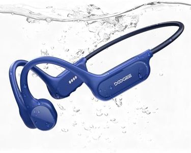 DOOGEE Bone Conduction IP68 Waterproof Swimming Headphones, 10H Battery Life Sports Running Wireless Bluetooth 5.4 Open Earphones Dual Modes for Cycling, Underwater Swimming, Fitness (BLUE)