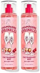 Bath and Body Works Champagne Sprinkles Fine Fragrance Mists Pack Of 2 8 oz. Bottles (Champagne Sprinkles)