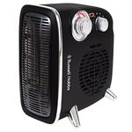 Russell Hobbs 1800W/1.8KW Electric Heater, Retro Horizontal/Vertical Fan Heater in Black with Adjustable Thermostat, 2 Heat Settings, 20m² Room Size, Dial Control, RHRETHFH1001B with 2 Year Guarantee