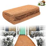 Riare 1 Pack 31 X 118 Inch No Slip Ice and Snow Carpet Mats- Natural Coconut Fiber Carpet for Walkway Safety, Winter Anti-Slip Coco Coir Carpet Runner for Outdoor Front Door Garden Hallway Porch Stair