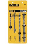 DEWALT Masonry Drill Bit Set, Percussion, 4-Piece (DW5204)