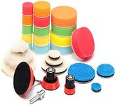 DIY Crafts Pack Of 145 Pcs, Multi Color Hook & Loop, 29 Pcs, Mini Buffing Polishing Pads Detail Polisher Pad Use On Rotary Tools,Cordles Drill For T(Pack Of 145 Pcs, Multi Color Hook & Loop, 29 Pcs)