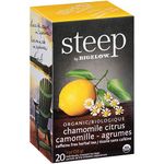 steep by Bigelow Organic Chamomile Citrus Herbal Tea Bags, 20 Count Box (Pack of 6), Caffeine Free Herbal Tea, 120 Tea Bags Total