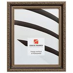 Craig Frames Regence, 4x6 Picture Frame, Black & Silver