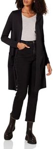 Amazon Essentials Cardigan Lungo Leggero (Taglie Forti Disponibili) Donna, Nero, 4XL Plus