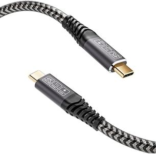 CAKOBLE Cavo USB C 20 Gbps, 3.2 Gen2 × 2, 100W 20V/5A Ricarica Rapida, Trasmissione Video 4K @ 60Hz Per Laptop, Telefoni Cellulari, Monitor, 1M