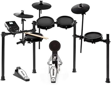 Alesis Nitro Mesh Kit - Electronic Drum Set with Quiet Mesh Pads, USB MIDI, Kick Pedal and Rubber Kick Drum, 40 Kits, 385 Sounds, Drum Lessons