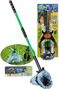 GoGo Stik XP Totally Clean Pro Pooper Scooper With Bags for All Dog Pet Waste Cleanup. 37inch. Keeps Hands and Scooper Clean. Use Store Bags or Heavy Dootie Bags. Unbreakable FRP Handle.