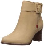 MARC JOSEPH NEW YORK Women's Leather Luxury Ankle Boot with Elastic Detail, Sand Nubuck, 4 UK