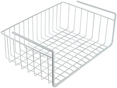 Southern Homewares White Wire Under Shelf Storage Organization Basket 17-Inch