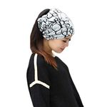 Frackson Printed Ponytail Beanie Winter Cap Bandanas Head Wear Knit Skull Beanies Warm Knitted Stylish Hat For Female Women Ladies Girls (Grey), Free Size