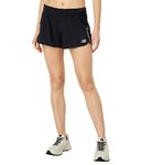 New Balance Women's Impact Run 3 Inch Short, Black, Medium