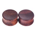 Oyaface 2pcs Concavity Wooden Ear Gauges Ear Plugs Expander Tunnels Ear Piercing Jewelry 28mm
