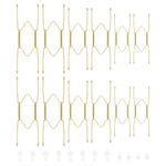 12 Pieces Stainless Steel Plate Hangers for the Wall, 6/8/10Inch Invisible Decorative Wire Plate Holders, Plate Hangers for Display Various Sizes 12 Wall Hooks for Decorative Plates and Arts (Gold)