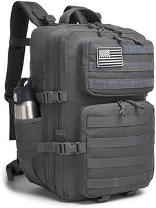 Wotony Military Tactical Backpack for Men Waterproof Daypack 3 Day Assault Pack Molle Bag with Water Bottle Holder (Grey, 50L)