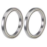 uxcell 6810ZZ Deep Groove Ball Bearings 50mm Inner Dia 65mm OD 7mm Bore Double Shielded Chrome Steel Z2 2pcs