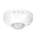 Ceiling Occupancy Sensor, Ceiling Mount Infrared Sensor 360 Occupancy Sensor Automatic Adjustable Body Motion Movement Detector LED Light Bulb Switch