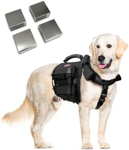 LISPOO Weighted Dog Vest and Collar Set with 4 Removable 0.88 lb Weight Blocks, No Sand Filling, Training Gear for Medium and Large Dogs, Walking, Conditioning, Muscle Building, L