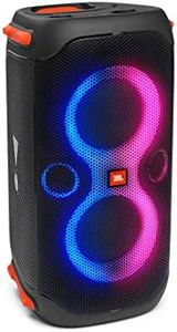 JBL PartyBox 110 Speaker Wireless Bluetooth Portatile con Effetti di Luce, Cassa Altoparlante Impermeabile IPX4 per Microfono e Chitarra, USB, fino a 12 h di Autonomia, Nero