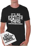 Anime Shirts for Men - Japanese Manga Nerd Geek Gift - You Wouldn't Understand + Sticker Gifts, Black, L