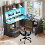 YITAHOME L Shaped Desk with Drawers