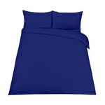 EGYPTO Polycotton Royal Blue Single Duvet Cover Set - Soft, Breathable Anti-Allergic Bedding Set - with Comfortable Pillow Case for Bed (Single, Royal Blue)