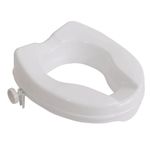 Aidapt 50mm (2") Elevation Raised Comfortable Toilet Seat Easy Fit White