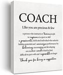 Inspirational Coach Canvas Wall Art Coach Appreciation Canvas Print Coach Thank You Painting Home Office Wall Decor Framed Retirement Gift 12x15 Inch