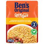 BEN'S ORIGINAL Spicy Style Cheddar & Jalapeno Flavour, Long Grain Rice and Side Dish, 240g Pouch