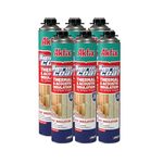 Akfix Thermcoat Closed Cell Spray Foam Insulation 120 Board Feet - Polyurethane Expanding Foam for Wall and Attic, Heat&Acoustic Insulation, Dispensing Spray Foam Gun&Cleaner NOT Included | 6 Pack
