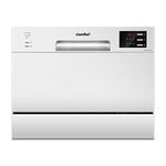 COMFEE' KWH-TD602E-W Freestanding Compact Dishwasher, LED display, 6.5 liters, White, Noise level: decibels 47