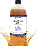 Flaxseed Oil - 100% Pure Flax Seed Oil - 0 Additives - 0 Fillers - Cold Pressed - Unrefined