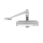 Dorset Door Closer 60 Kg - Automatic Door Closer for Wooden Doors and Aluminum Doors | Door Weight up to 60 Kg - Door Closer for Home & Office, Silver | DC60SM