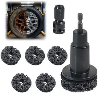 ZDSYZXB Wheel Hub Resurfacing Kit, Wheel Stud, Quick Rust Removal for Lug Studs and Rotors, Wheel Hub Cleaning Tool Includes 5 Pads, Fits 1/2" Impact Wrench and Power Drill for Car Truck Maintenance