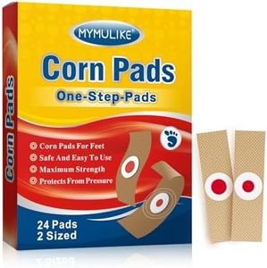 Corn Removal Pads, 24 Count MYMULIKE Corn Plasters Relief Corn Pain, Corn Cushions for Feet, Hand, Toe for Feet Care and Wart Remover Corn Pads Foot Care