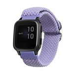 kwmobile Nylon Band Compatible with Garmin Venu Sq 2 Music/Sq 2 - Band Replacement Strap for Fitness Tracker - Lavender